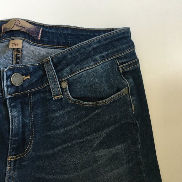PAIGE Premium Denim Rita Wash Peg Skinny 5 Pocket Logo Hardware Jeans - Picture 7 of 12